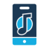 Icona smartphone con nota musicale